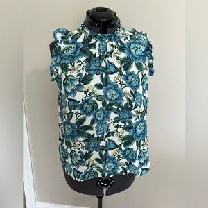 Loft sleeveless ruffle detail top - Large